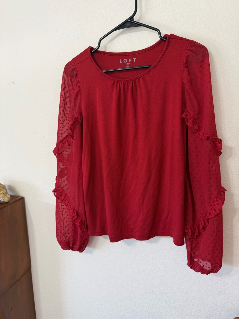 The Loft See through sleeves blouse size XS
